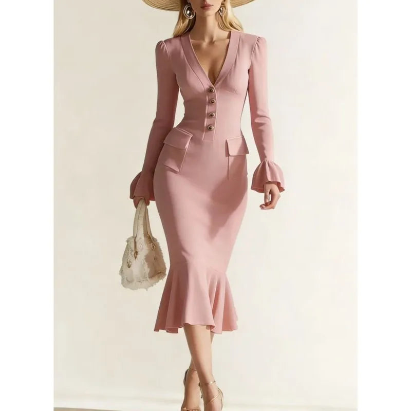 Julieta | Elegante Vestido Manga Larga
