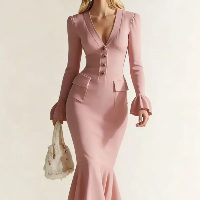 Julieta | Elegante Vestido Manga Larga